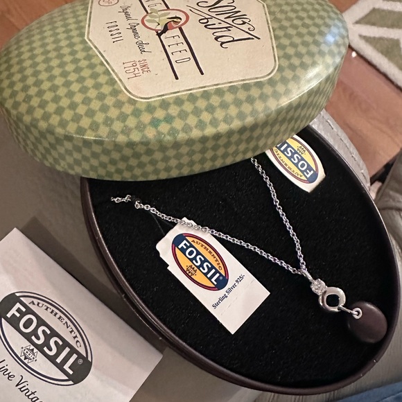 Fossil Jewelry - Fossil Song Bird Sterling Silver Fine Necklace NWT‎
